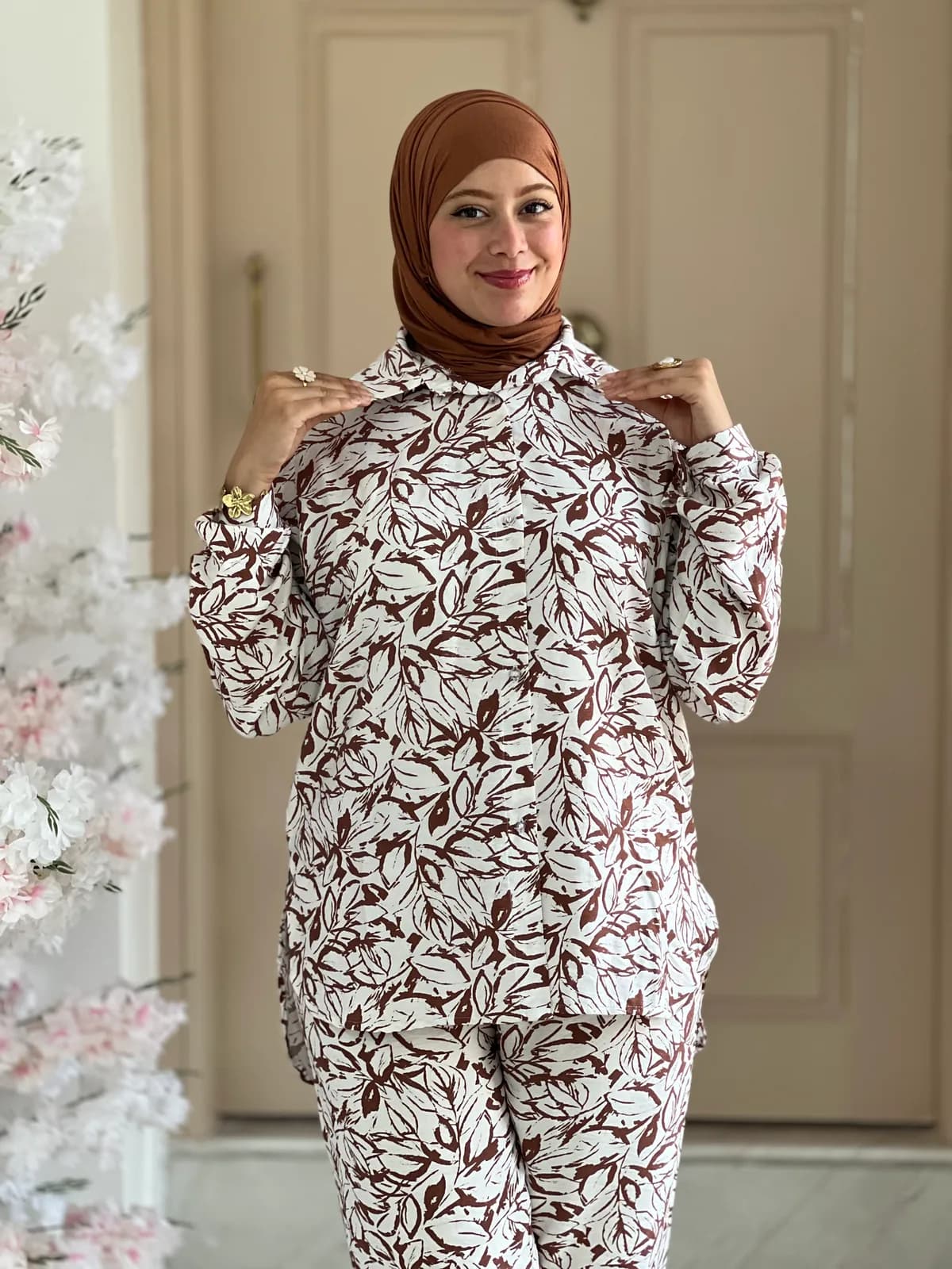 Ensemble Flora — coloris Marron