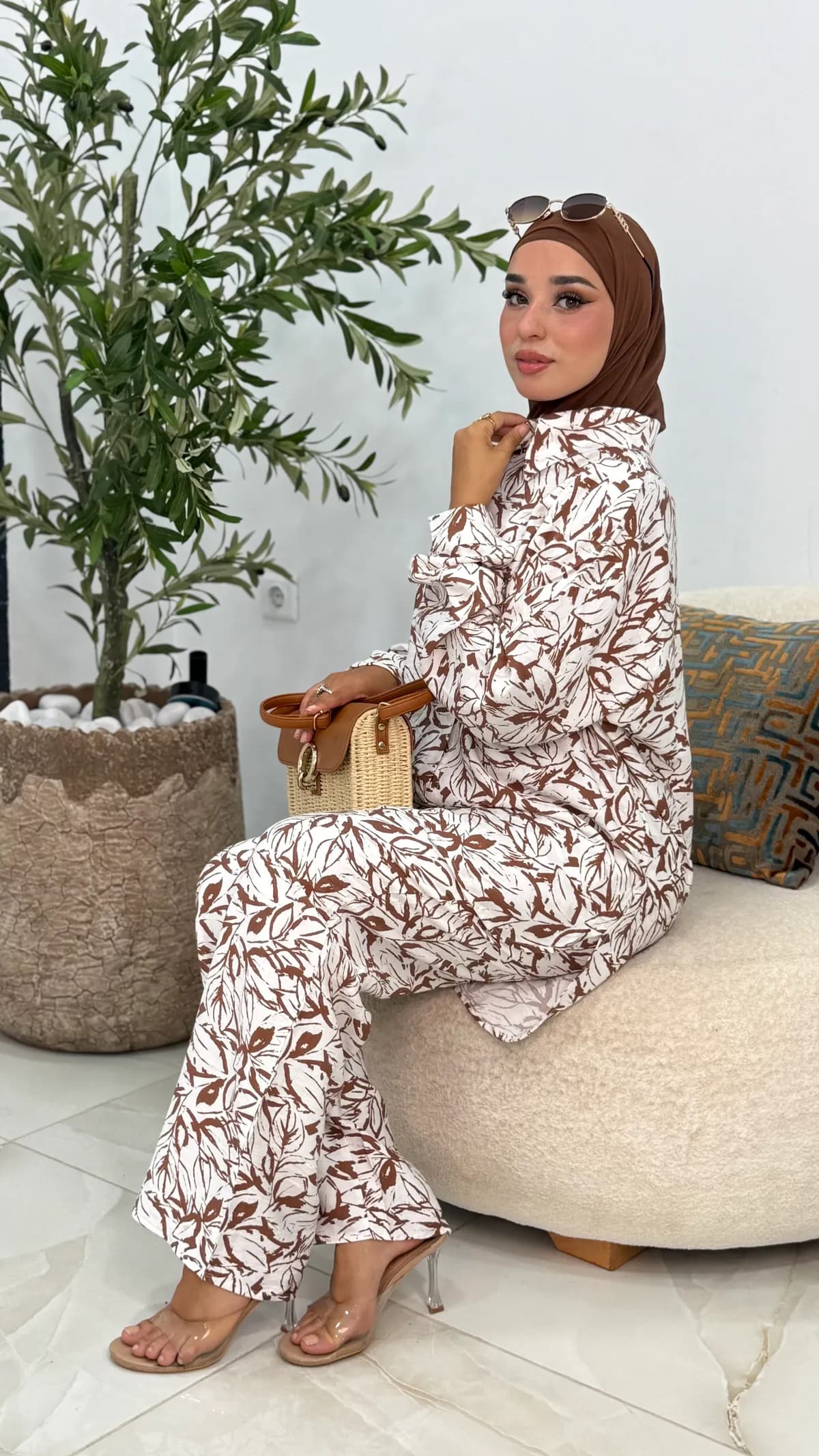 Ensemble Flora — coloris Marron