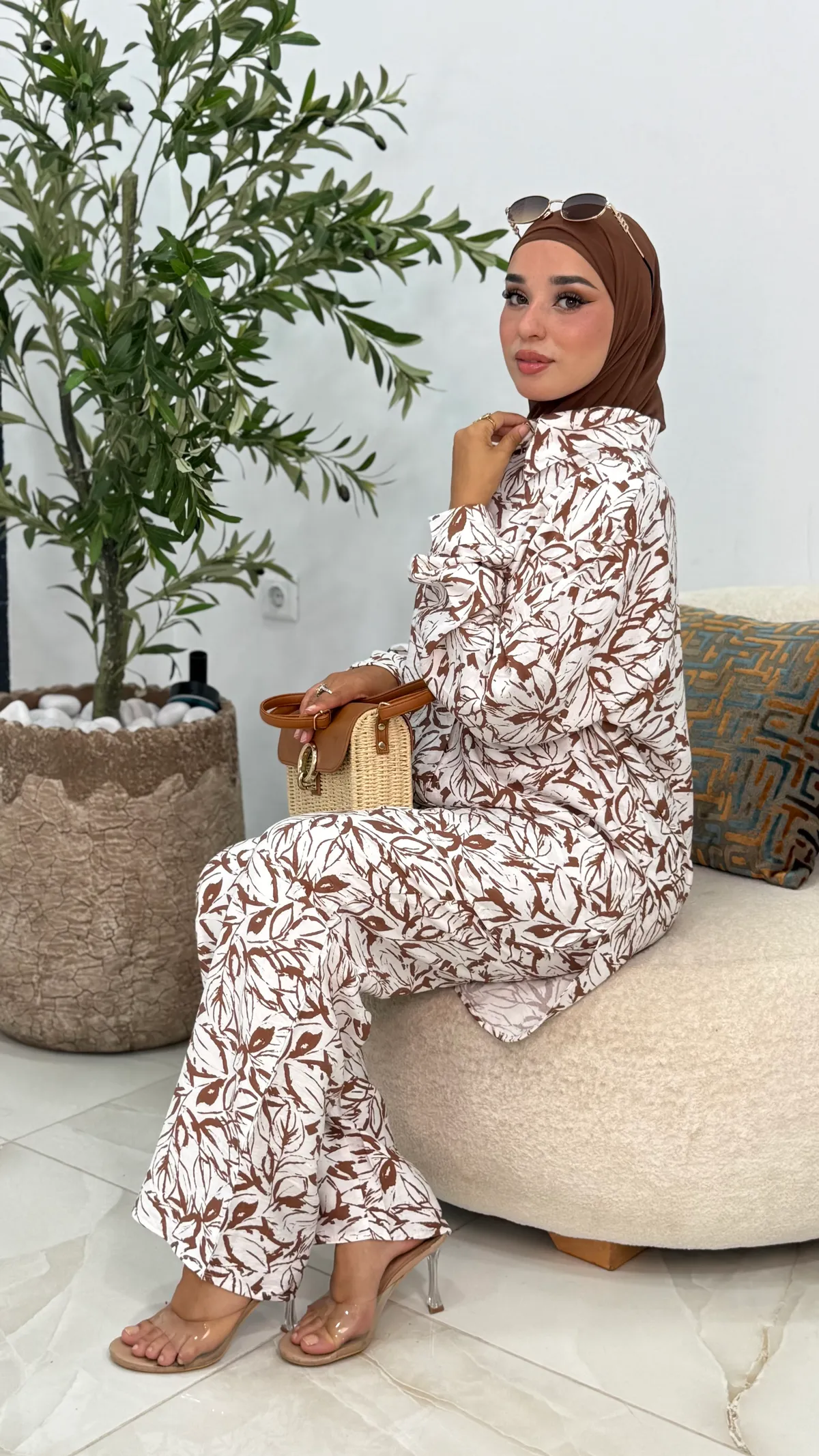 Ensemble Flora — coloris Marron